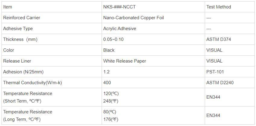 Nano-carbonated Copper Foil Thermally Conductive Adhesive Tape Nano-carbonated Copper Foil Thermally Conductive Adhesive Tape